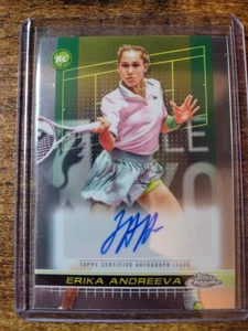 2024 Topps Chrome Tennis Erika Andreeva Rookie RC Auto #TCA-EAA - Foto 1 di 2