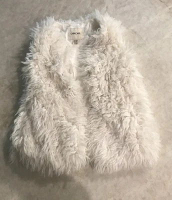 Colete feminino Cherokee branco pele sintética tamanho XS (4-5) - Imagem 1 de 4