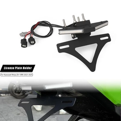 Soporte de matrícula cola ordenado para KAWASAKI Ninja ZX10R ZX10RR 2023-2025 Foto 1 de 4