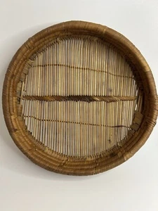 Rattan & Bamboo Woven Serving Tray - Natural Decorative Tray for Home Decor - Picture 1 of 6