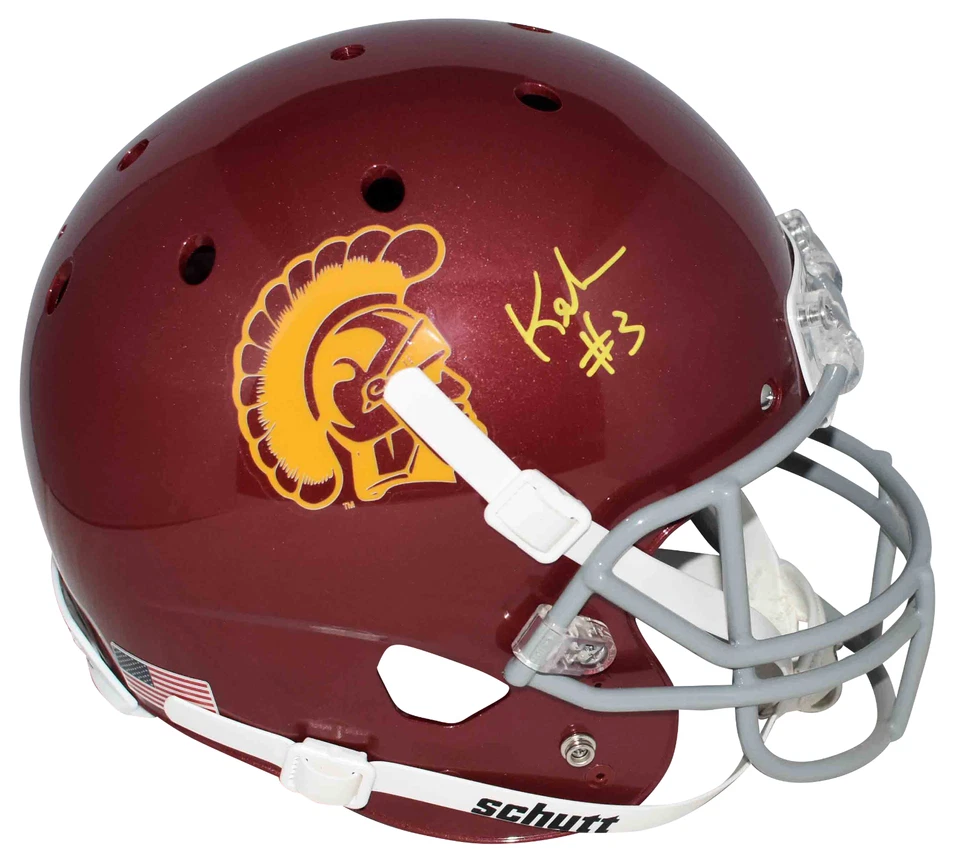 KEYSHAWN JOHNSON SIGNED AUTOGRAPHED USC TROJANS FULL SIZE HELMET JSA - Image 1 of 1