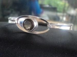 Finnische Finnland Silber Armband Modernist Rauchquarz (Stg) Armreif Erik Granit - Imagen 1 de 6