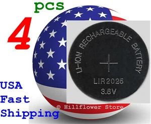 4 piezas batería de litio genuina recargable LIR2025 2025 a granel 3,6 V - Imagen 1 de 6