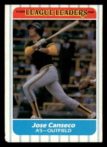 1986 Fleer League Leaders #3 Jose Canseco - Bild 1 von 2