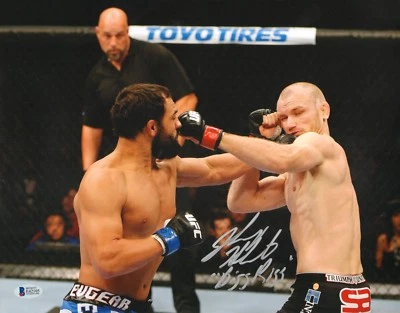 Foto firmada por Johny Hendricks 11x14 BAS Beckett certificado de autenticidad UFC 154 foto autógrafa 171 Foto 1 de 4