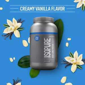 ISOPURE® ZERO/LOW CARB 25g 100% Whey Protein Isolate Vitamins Minerals 3lb - Picture 1 of 15