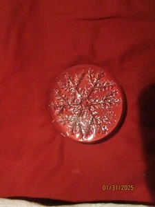 Heavy Glass Snowflake Paper Weight - Picture 1 of 6