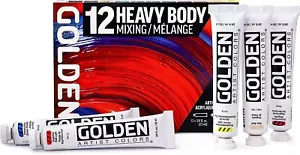 Golden Acrylic : Heavy Body Mixing Set : 12 x 22ml tubes : 0000924-0 - Picture 1 of 4