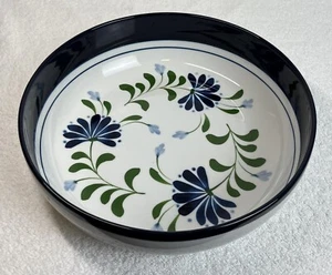 Dansk Sage Song servizio pasta 11” blu cobalto bordo verde floreale - Foto 1 di 10