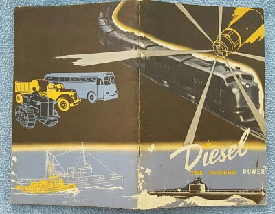 Vintage 1941 Diesel: The Modern Power ~ General Motors Corp. ~ Folleto Foto 1 de 4