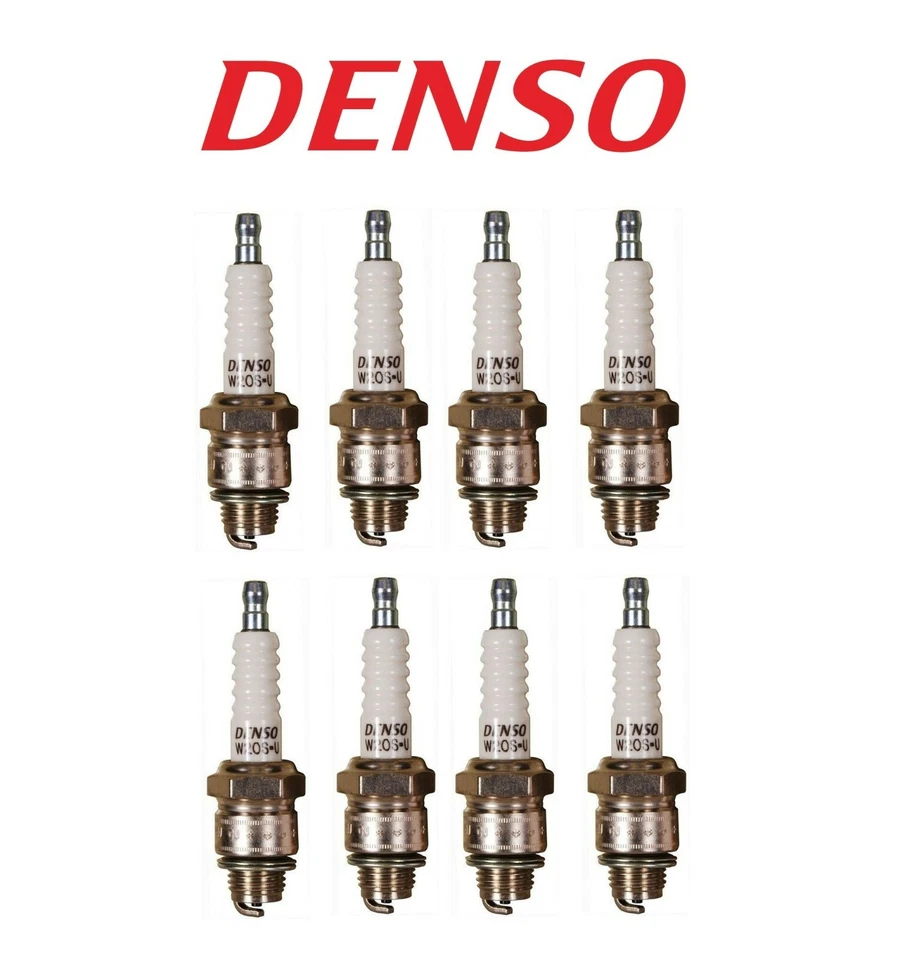 Juego de 8 bujías Denso para camioneta Chevy C10 GMC Sprint Jeep Dispatcher L4 V8 Foto 1 de 1