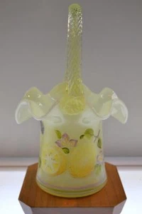 FENTON BASKET Y Topaz Lemon GEORGE SIGN 2983UJ #d 1294/221950 NIB FREEusaSHIP - Picture 1 of 3