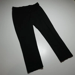 Anne Klein Trouser Pants Womens Medium Ponte Stretch Knit Black 24.5" Slim Crop - Picture 1 of 16