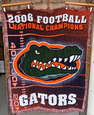 Florida Gators 2006 Football National Championship Blanket EUC! Cover