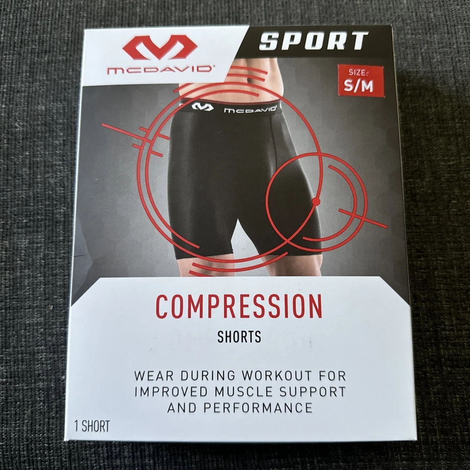 MCDAVID SPORT SZ S/M Multi-Sport Compression Black Shorts Model 8100