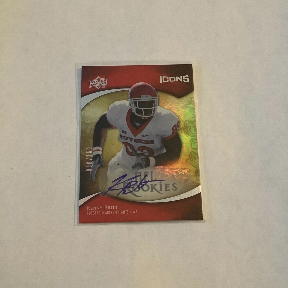 F100694  2009 Upper Deck Icons Autographs #117 Kenny Britt /150 - Image 1 of 1