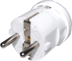 2 Pin White Rewireable Euro 2P Plug - Picture 1 of 4