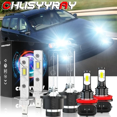 .Para Volvo V70 S60 2005 2006 Faros LED/HID haz alto/bajo + Kit de bombillas antiniebla Foto 1 de 4