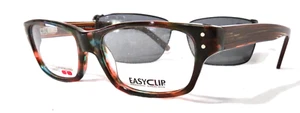 Easy Clip EC235 Eyewear 50-17-140 bunt Tort NEU Brillengestell mit Clip - Bild 1 von 12