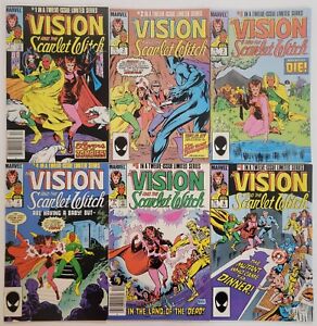 VISION AND THE SCARLET WITCH Lot (6) 1-6 NM/NM+ Newsstand #1 & 5 1985 High Grade