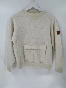 Vintage Puma Sweatshirt Damen XL beige creme 80er 90er Logo Patch Pullover Strick - Bild 1 von 19