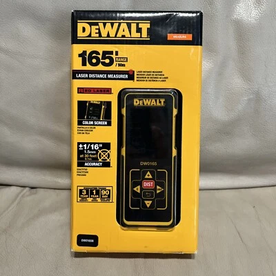 Medidor de distancia láser Dewalt DW0165 165 pies rango 50 m Foto 1 de 4