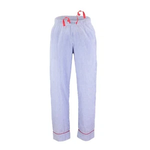 Ritzy Girls/Kids/Women Pajama Pants 100% Cotton Plaid Woven - BL & WH Stripes - Picture 1 of 6