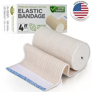 GT 4" Wide Cotton Elastic Compression Bandage Body Wrap Hook/Loop USA Made - Picture 1 of 8