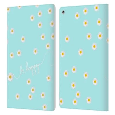 OFFICIAL MONIKA STRIGEL HAPPY DAISY LEATHER BOOK WALLET CASE FOR AMAZON FIRE - Image 1 of 4