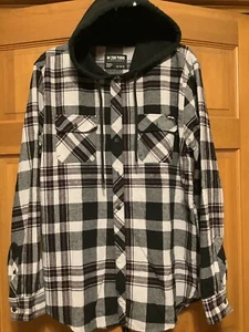 ZooYork Skater Hooded Flannel Plaid LS Shirt XL EUC - Picture 1 of 5