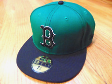 NEW ERA 59/50 MLB BOSTON RED SOX GREEN AUTHENTIC FITTED HAT SIZE 7 3/4