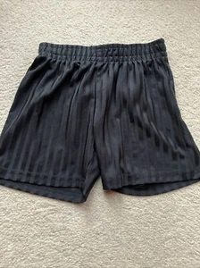 Girls Boys Black School Sports Ribbed Shorts Age 5-6 Years New Elasticated Waist - Picture 1 of 8
