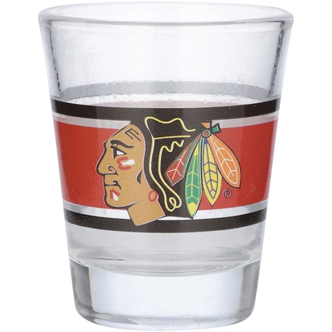 Chicago Blackhawks 2oz. Stripe Shot Glass Cover