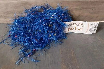 Moda Dea Blue Heaven Eyelash Yarn 1.76oz 49 Yard 5 Bulky Speckled - Image 1 of 3