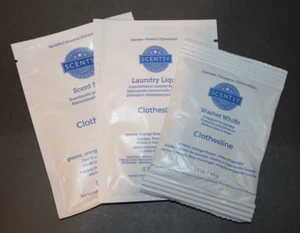 Juego de 3 muestras de tendedero Scentsy líquido de lavandería, olores de lavadora, aroma suave - Imagen 1 de 2