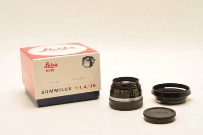LEITZ CANADA SUMMILUX 35MM F1.4 BOX, HOOD, CAPS...11870...SUPER CLEAN M-MOUNT - Image 1 of 4