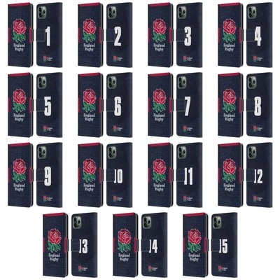 ENGLAND RUGBY UNION 2020/21 PLAYERS AWAY KIT LEATHER BOOK CASE FOR APPLE iPHONE Foto 1 de 4