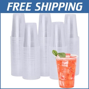 BPA-Free 9 oz Plastic Cups - 2000 Count Clear Drinkware for Weddings & Parties - Picture 1 of 10