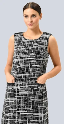 Damen Kleid gerade, klassische Schnitt  Gr. 46 strukturierte Stoff - Bild 1 von 3