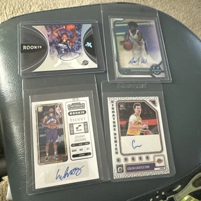 Лот из 10 карт НБА *10 подлинных автографов* серийный номер / автомобили / дебютанты  - Изображение 1 из 3