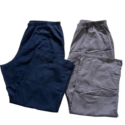 Paquete de 2 pantalones exfoliantes ScrubStar para mujer talla 2X-3X cintura elástica Foto 1 de 4