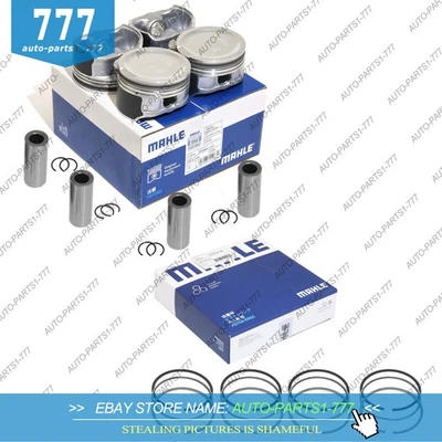 4X pistões e anéis de motor 81mm conjunto STD para VW Jetta Beetle Golf GTI Audi 1.8T A4 - Imagem 1 de 4
