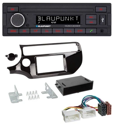 Blaupunkt DAB MP3 Bluetooth USB Autoradio für Kia Rio UB ab 2015 piano-schwarz - Bild 1 von 4