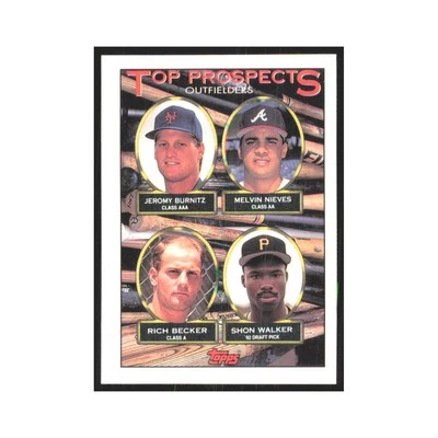 1993 Jeromy Burnitz/Melvin Nieves/Rich Becker/Shon Walker New York Mets/Atlanta - Image 1 of 3