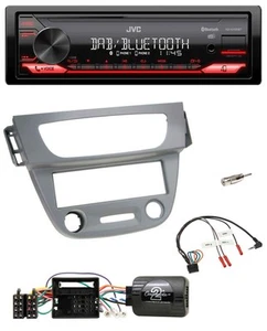JVC DAB Lenkrad Bluetooth USB Autoradio für Renault Megane III 2009-2012 grau - Bild 1 von 9