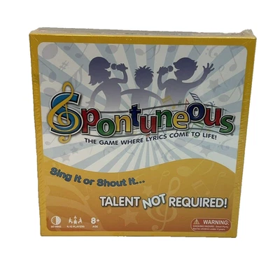 Spontuneous - The Song Game - Sing It or Shout It- Board Game Brand New Sealed - Imagem 1 de 3