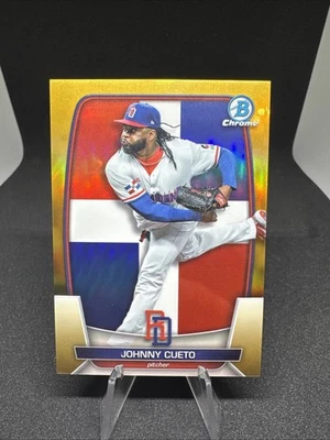 2023 Bowman Chrome Wbc Flag Refractor Variations Johnny Cueto Gold Refractor/50 Foto 1 de 4