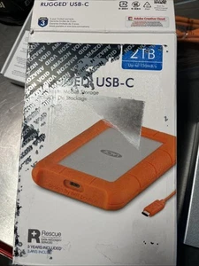 LaCie 2TB Rugged USB-C Portable Hard Drive 1 x USB-C 3.1- Parts Only! - Picture 1 of 6