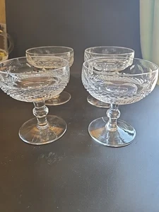 Set of 4 Waterford Colleen Crystal Tall Sherbet / Champagne Glasses 4.5" H - Picture 1 of 8