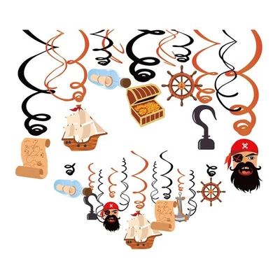 Kristin Paradise 30Ct Pirata Pendurado Redemoinho Decorações Piratas do Caribe... - Imagem 1 de 4